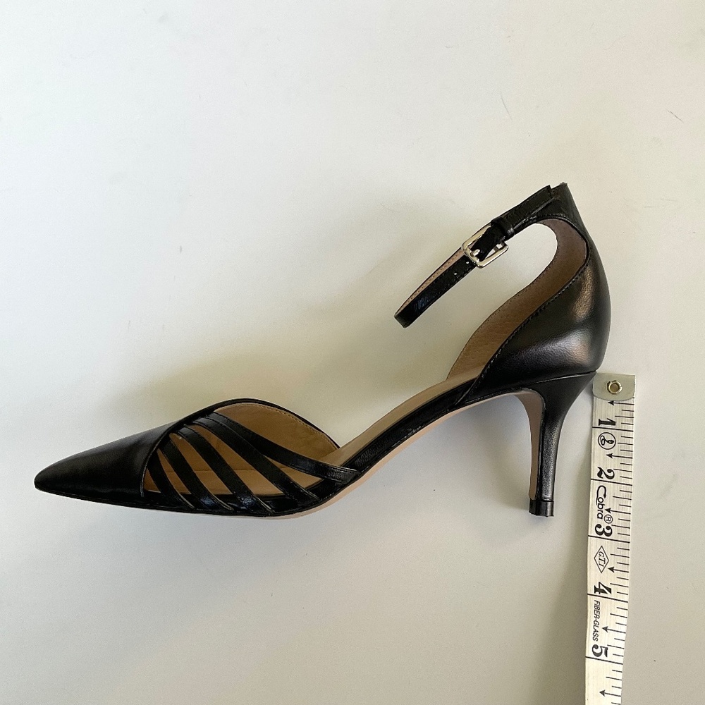FRANCO SARTO Talana Pointed Toe Kitten Heel Pumps  Black Size 7.5 - Picture 9 of 10